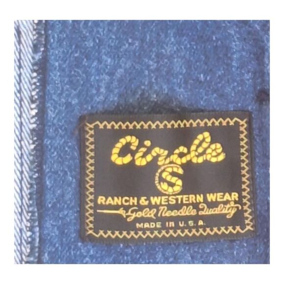 Vintage Circle S Dallas Texas Western Wear Denim Blazer Jacket Dolman Sleeve USA - Picture 4 of 9